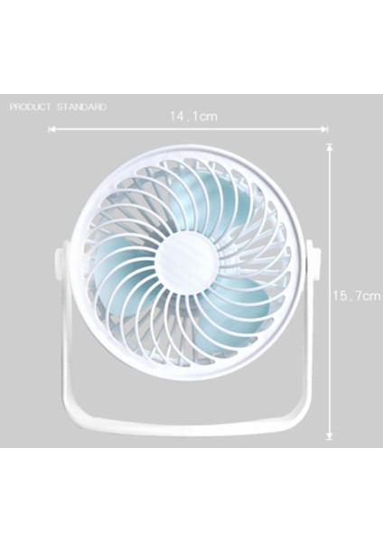 Güçlü Rüzgar Sessiz USB Masa Masası Sessiz 2 Hız Ayarlanabilir 360 Derece Dönebilen Mini Kişisel Fan Ev Ofis (Yurt Dışından)