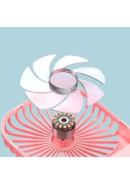 USB Mini El Asılı Boyun Fan Hava Soğutucu 3 Dişliler Ayarlanabilir Sessiz Kapalı Açık Seyahat Elektrikli Soğutma Fanı Fanlar (Pembe) (Yurt Dışından)