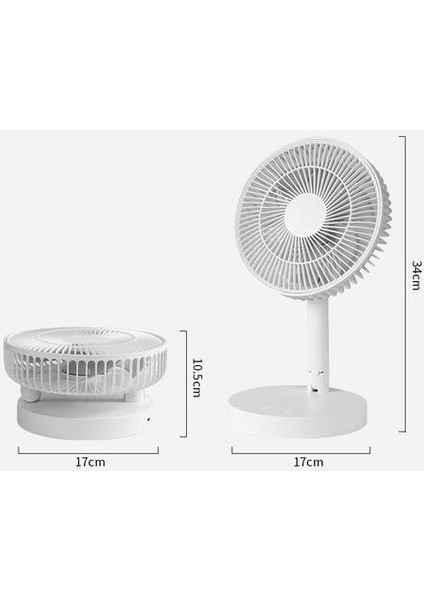 Şarj Edilebilir USB Masa Fan Taşınabilir Mini Standı Fan Soğutma Masası Ev Ofis Yurt ve Yatak Odası Için Küçük Katlanabilir Fan (Yurt Dışından)