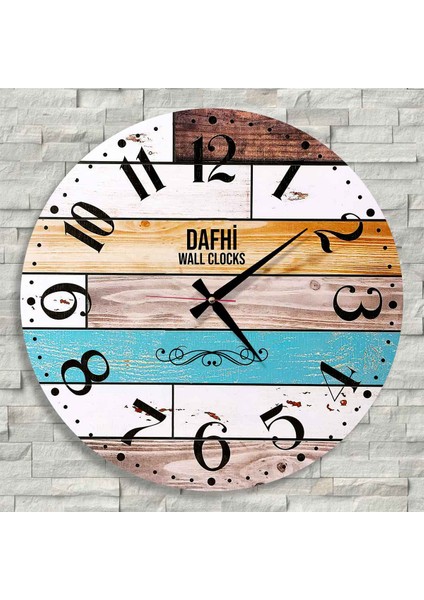 Dafhi Dekoratif Ahşap Duvar Saati 35x35
