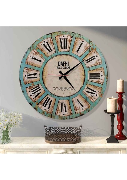 Dafhi Dekoratif Ahşap Duvar Saati 45x45