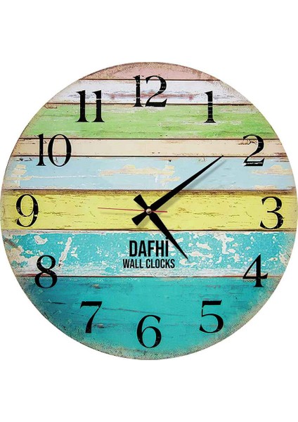 Dafhi Dekoratif Ahşap Duvar Saati 45x45