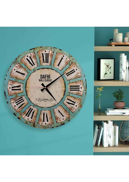 Dafhi Dekoratif Ahşap Duvar Saati 45x45
