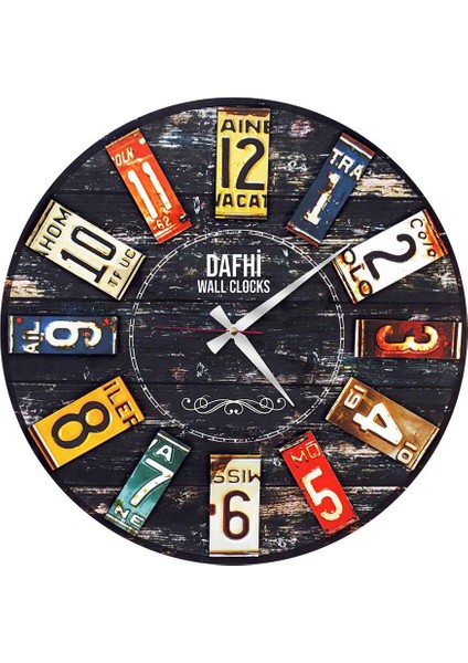 Dafhi Dekoratif Ahşap Duvar Saati 45x45
