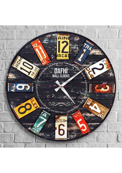 Dafhi Dekoratif Ahşap Duvar Saati 45x45