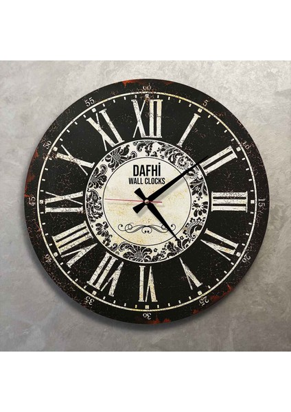 Dafhi Dekoratif Ahşap Duvar Saati 45x45