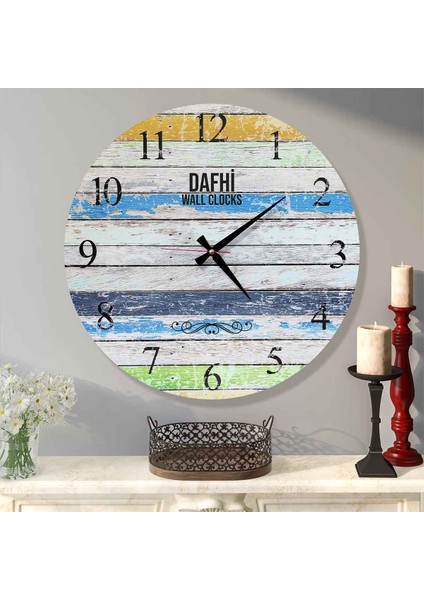 Dafhi Dekoratif Ahşap Duvar Saati 45x45
