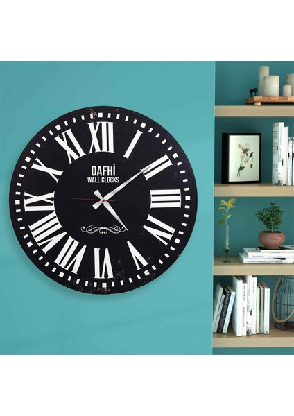 Dafhi Dekoratif Ahşap Duvar Saati 45x45