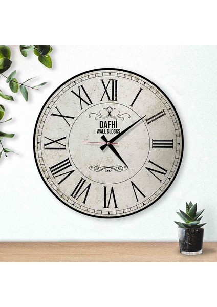 Dafhi Dekoratif Ahşap Duvar Saati 35x35