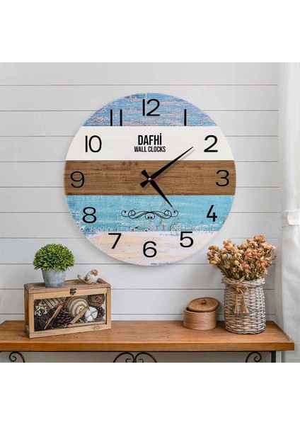Dafhi Dekoratif Ahşap Duvar Saati 35x35