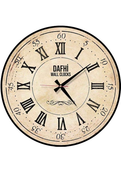 Dafhi Dekoratif Ahşap Duvar Saati 35x35