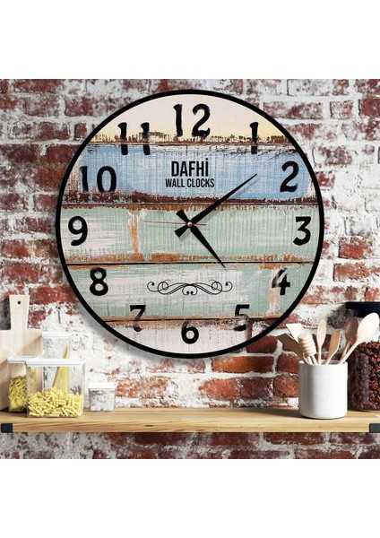 Dafhi Dekoratif Ahşap Duvar Saati 35x35