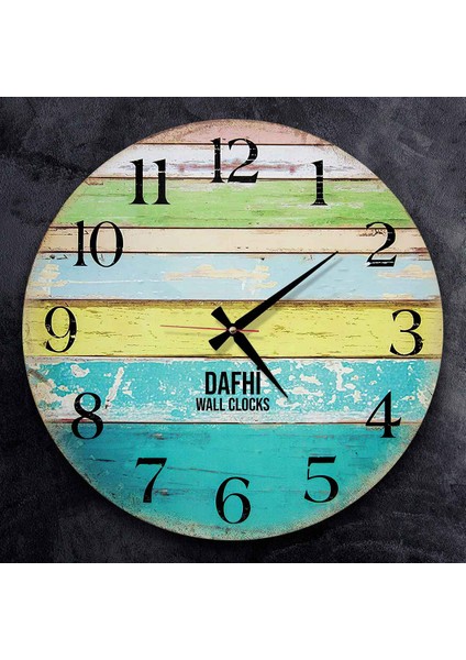 Dafhi Dekoratif Ahşap Duvar Saati 45x45