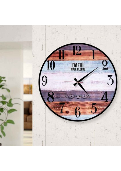 Dafhi Dekoratif Ahşap Duvar Saati 45x45
