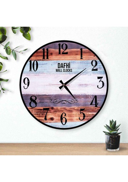 Dafhi Dekoratif Ahşap Duvar Saati 45x45