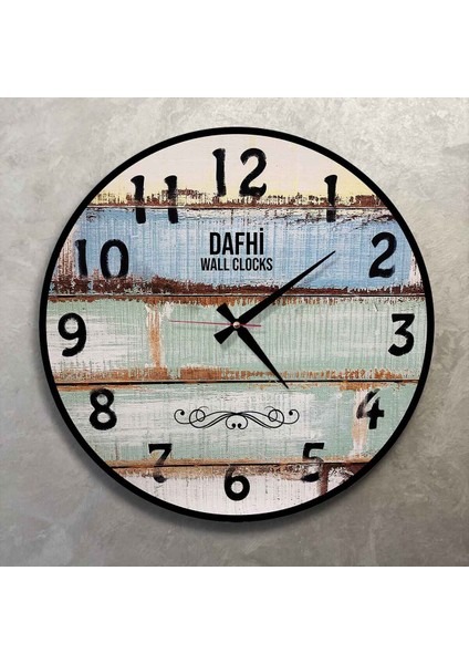 Dafhi Dekoratif Ahşap Duvar Saati 35x35