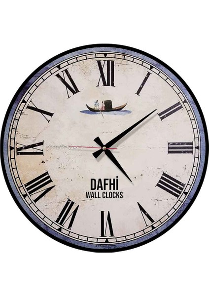 Dafhi Dekoratif Ahşap Duvar Saati 45x45