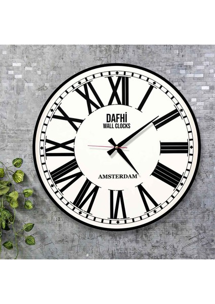 Dafhi Dekoratif Ahşap Duvar Saati 35x35