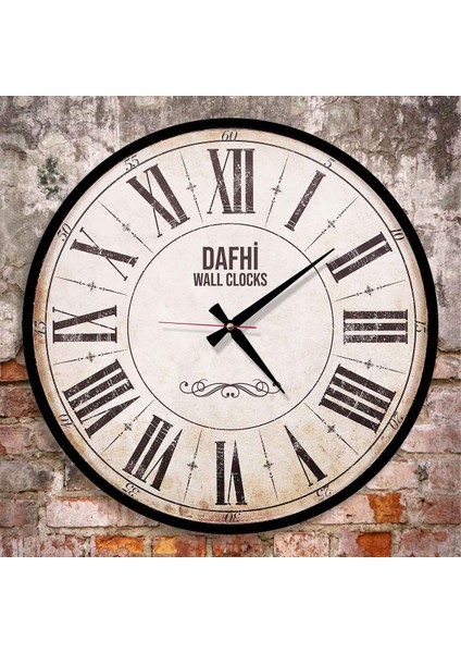Dafhi Dekoratif Ahşap Duvar Saati 35x35
