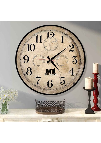 Dafhi Dekoratif Ahşap Duvar Saati 35x35