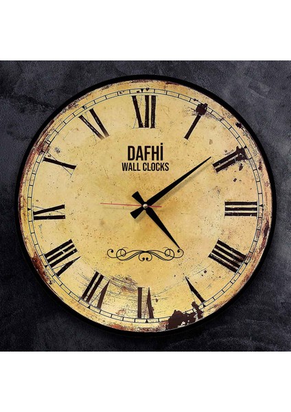 Dafhi Dekoratif Ahşap Duvar Saati 45x45