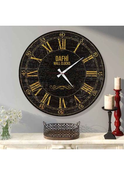 Dafhi Dekoratif Ahşap Duvar Saati 35x35
