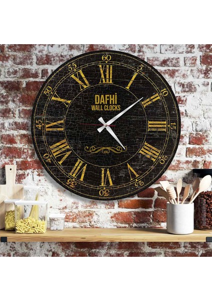 Dafhi Dekoratif Ahşap Duvar Saati 35x35