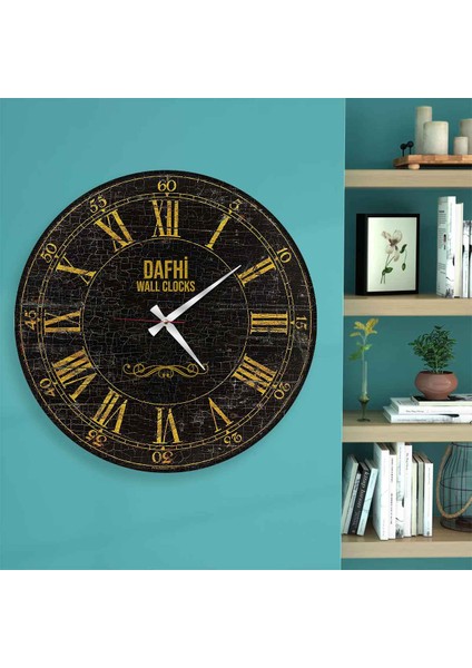 Dafhi Dekoratif Ahşap Duvar Saati 35x35