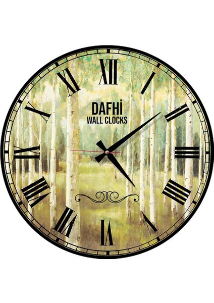 Dafhi Dekoratif Ahşap Duvar Saati 35x35
