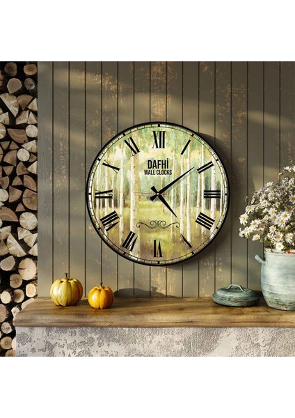 Dafhi Dekoratif Ahşap Duvar Saati 35x35