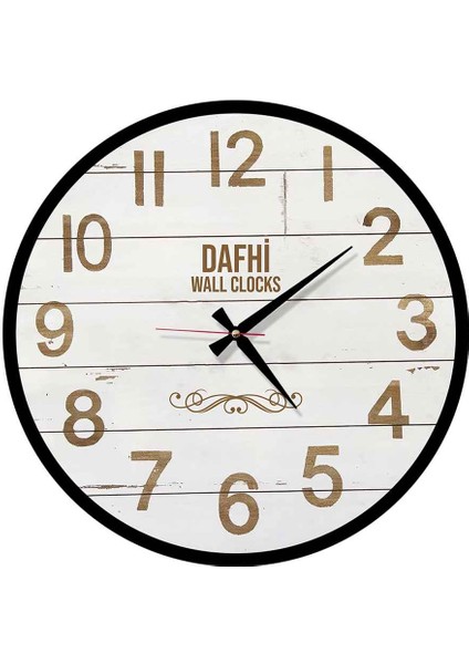 Dafhi Dekoratif Ahşap Duvar Saati 45x45