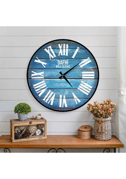 Dafhi Dekoratif Ahşap Duvar Saati 45x45