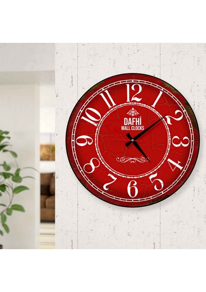 Dafhi Dekoratif Ahşap Duvar Saati 45x45