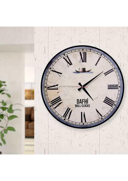Dafhi Dekoratif Ahşap Duvar Saati 45x45