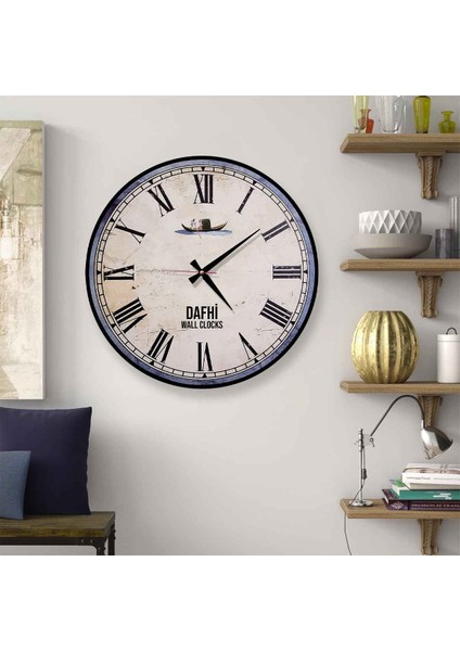 Dafhi Dekoratif Ahşap Duvar Saati 45x45