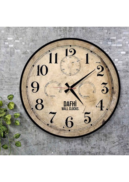 Dafhi Dekoratif Ahşap Duvar Saati 45x45