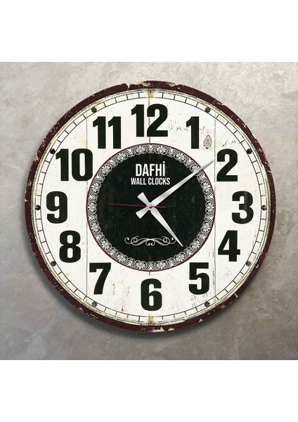 Dafhi Dekoratif Ahşap Duvar Saati 45x45
