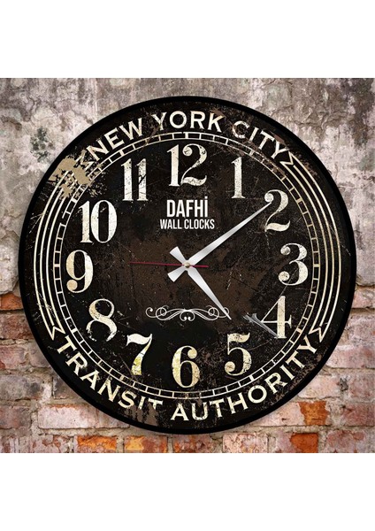 Dafhi Dekoratif Ahşap Duvar Saati 45x45
