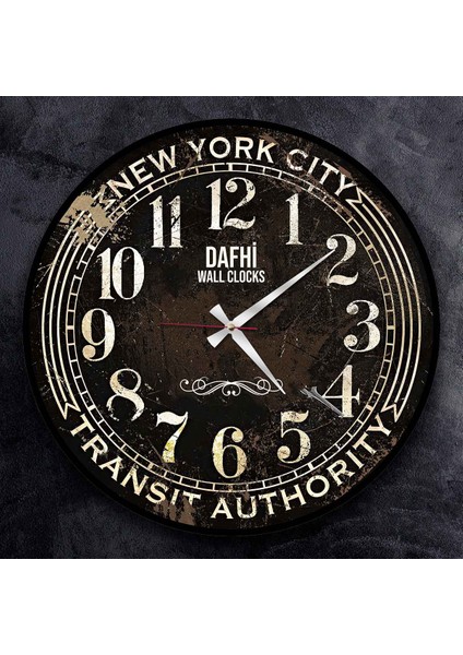 Dafhi Dekoratif Ahşap Duvar Saati 45x45