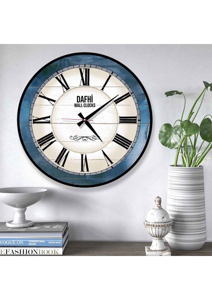 Dafhi Dekoratif Ahşap Duvar Saati 45x45