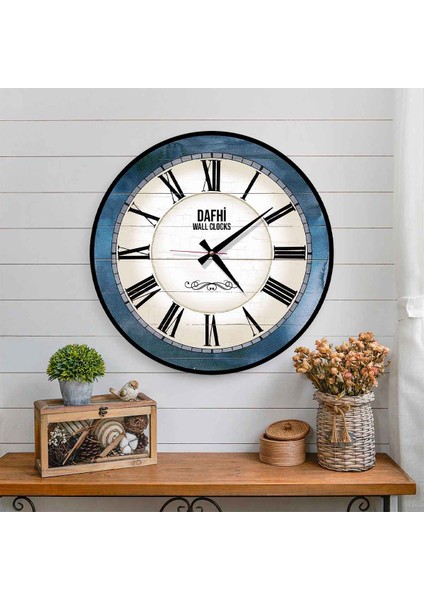 Dafhi Dekoratif Ahşap Duvar Saati 45x45