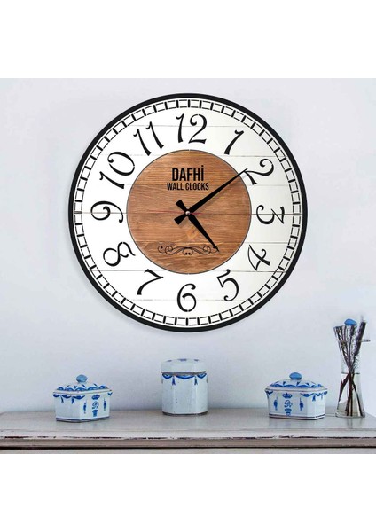 Dafhi Dekoratif Ahşap Duvar Saati 35x35