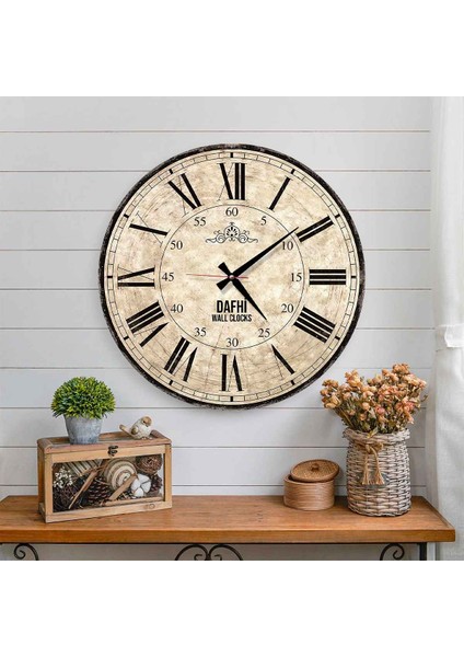 Dafhi Dekoratif Ahşap Duvar Saati 35x35