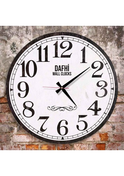 Dafhi Dekoratif Ahşap Duvar Saati 35x35