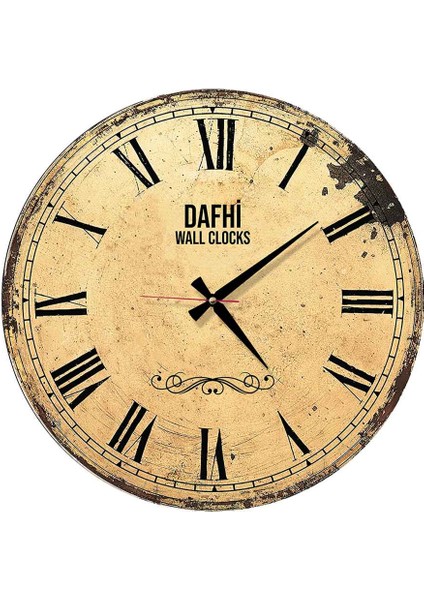 Dafhi Dekoratif Ahşap Duvar Saati 35x35