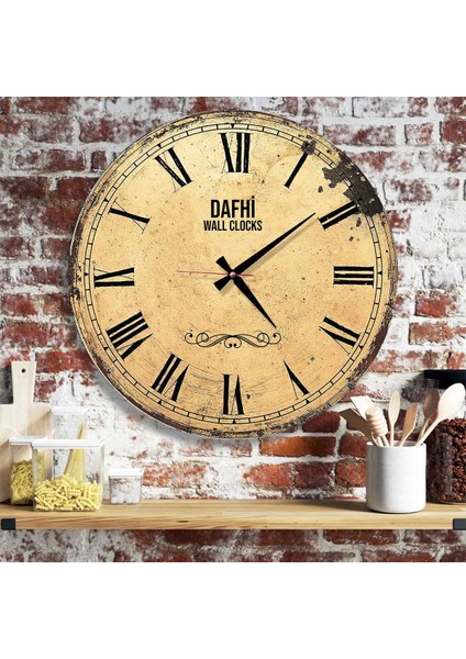 Dafhi Dekoratif Ahşap Duvar Saati 35x35