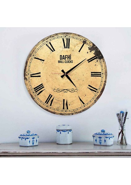 Dafhi Dekoratif Ahşap Duvar Saati 35x35