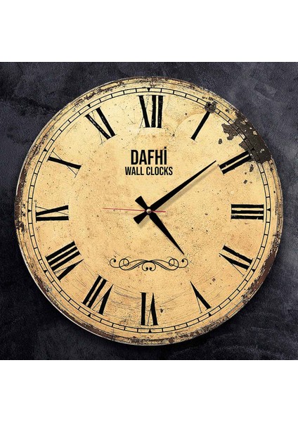 Dafhi Dekoratif Ahşap Duvar Saati 35x35