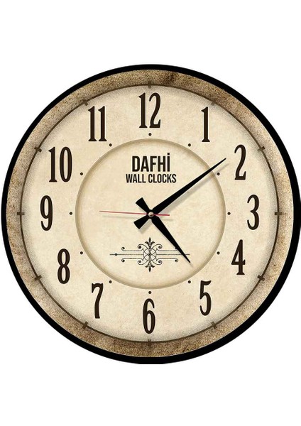 Dafhi Dekoratif Ahşap Duvar Saati 35x35
