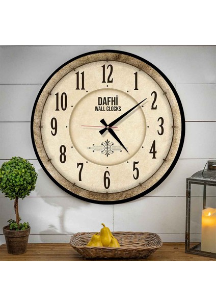 Dafhi Dekoratif Ahşap Duvar Saati 35x35